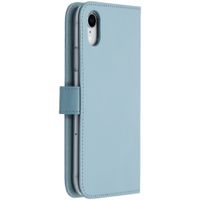 Selencia Étui portefeuille en cuir véritable Apple iPhone Xr - Air Blue