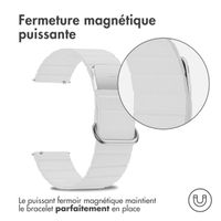 imoshion Bracelet en cuir magnétique  - Connexion universelle 22 mm - Blanc