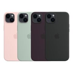 Apple 4 Pack Coque en silicone MagSafe iPhone 14 Plus - Chalk Pink + Succulent + Elderberry + Midnight