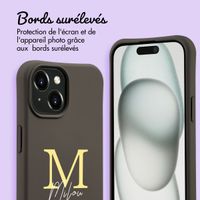 Coque Color MagSafe avec cordon amovible et photo et/ou texte personnalisés Apple iPhone 15 - Lettre