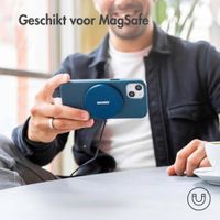 Accezz Leather Backcover avec MagSafe Apple iPhone 14 Plus - Bleu foncé