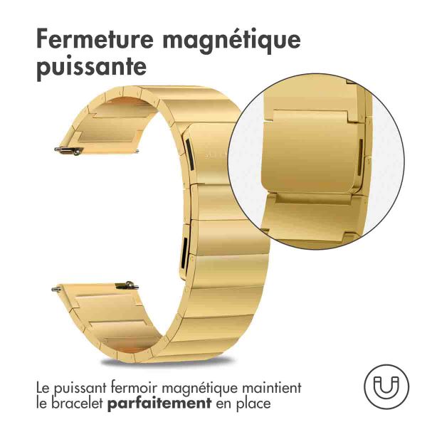 Selencia Bracelet magnétique en acier Samsung Galaxy Watch 7 40/44 mm - Dorée