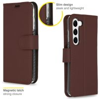Accezz Étui de télephone Wallet Samsung Galaxy S23 Plus - Marron