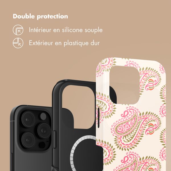Selencia Coque arrière Vivid avec MagSafe Apple iPhone 16 Pro - Paisley Blush