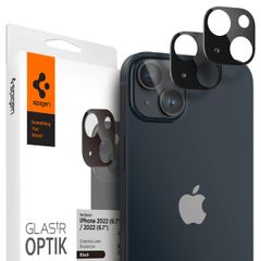 Spigen Optik Lens Protector - Protection complète de la caméra (lot de 2) Apple iPhone 14 / 14 Plus - Noir