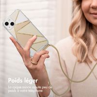 imoshion Coque Design avec cordon Apple iPhone 13 - Beige Graphic