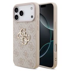 Guess Coque 4G Metal Logo Backcover Apple iPhone 17 Pro - Rose