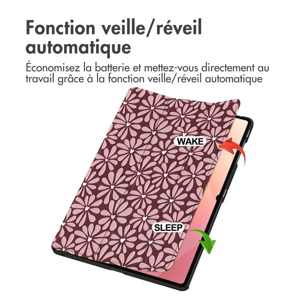 imoshion Coque tablette Design Trifold Samsung Galaxy Tab S11 Ultra - Bloom Love Blush