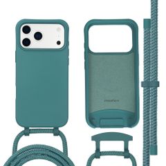 imoshion Coque arrière Color avec cordon amovible et MagSafe Apple iPhone 17 Pro - Vert foncé