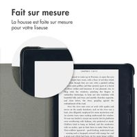 imoshion Étui de liseuse portefeuille Canvas Sleepcover avec support Kobo Libra 2 / Tolino Vision 6 - Violet