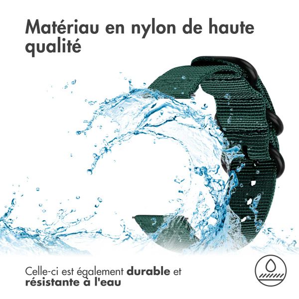 imoshion Bracelet robuste en nylon  - Connexion universelle 22 mm - Vert foncé