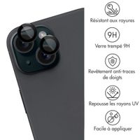 imoshion Lot de 2 protections d'objectif de caméra Apple iPhone 15 / 15 Plus - Black