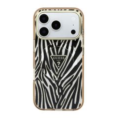 Guess Coque MagSafe Apple iPhone 18 Pro / 17 Pro - Zebra Gold
