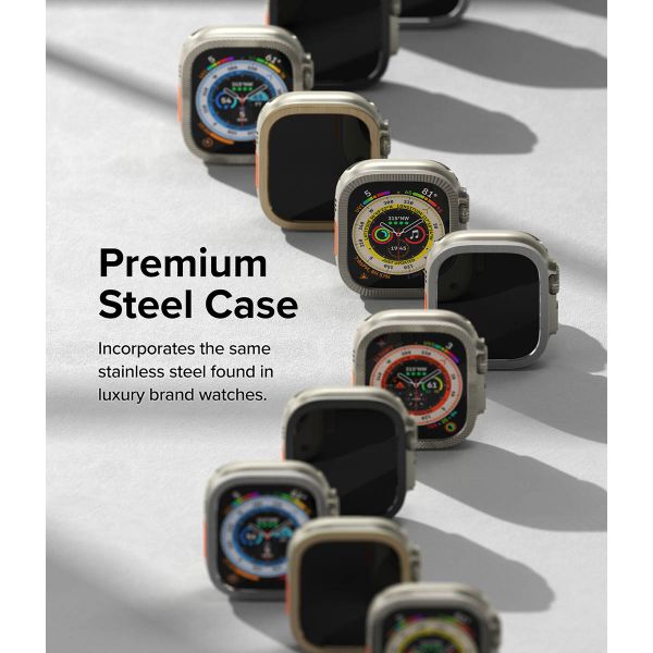 Ringke Bezel Styling + Protection d'écran Apple Watch Ultra - 49 mm - Fluted Titanium