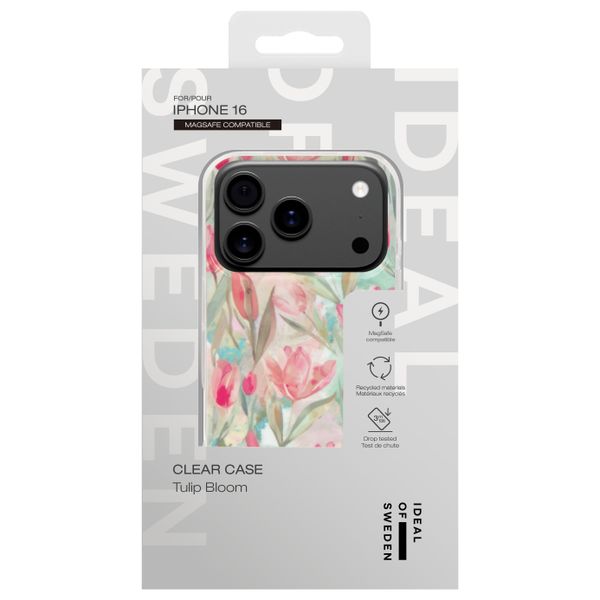 iDeal of Sweden Coque Clear MagSafe Apple iPhone 16 - Tulip Bloom