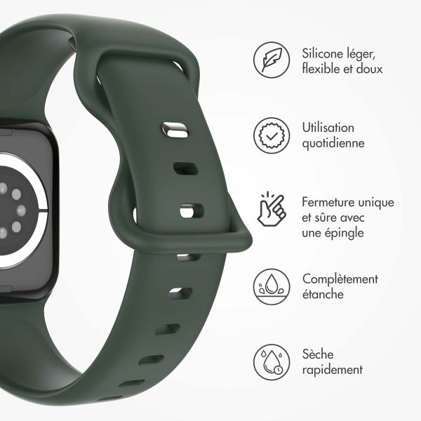 imoshion Bracelet en silicone⁺ Apple Watch | 44/45/46/49 mm - Taille M/L - Olive
