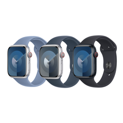 Apple 3 Pack Bracelet Sport pour Apple Watch | 44/45/46/49 mm - Taille S/M - Winter Blue/ Storm Blue/ Midnight