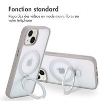 Accezz Coque Ring Stand avec MagSafe Apple iPhone 14 - Gris