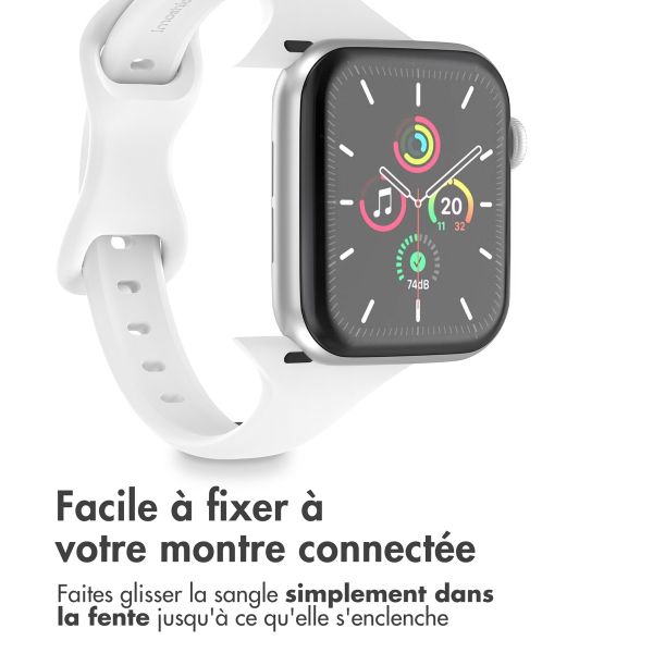 imoshion Bracelet slim en silicone Apple Watch | 38/40/41/42 mm - Blanc