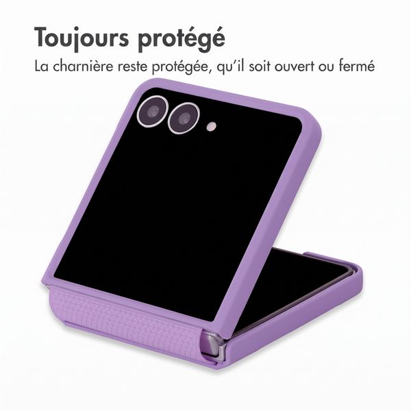 Accezz Coque arrière Grid Samsung Galaxy Z Flip 8 - Lilas