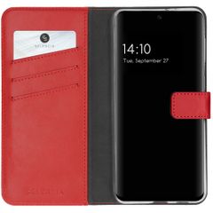 Selencia Étui portefeuille en cuir véritable Samsung Galaxy A32 (4G) - Rouge