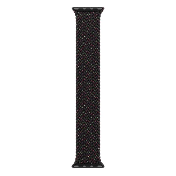 Apple Bracelet Solo tressé Apple Watch | 38/40/41/42 mm - Taille 3 - Black Unity
