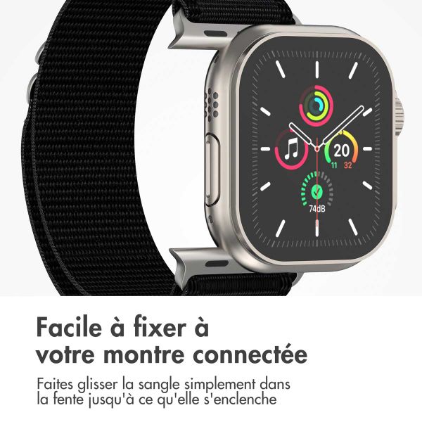 imoshion Bracelet en nylon Alpine Apple Watch | 44/45/46/49 mm - Noir