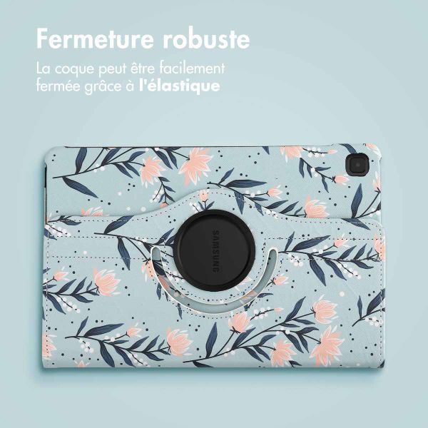 imoshion Coque tablette Design rotatif à 360° Samsung Galaxy Tab S6 Lite (2020/2022/2024)  - Flowers