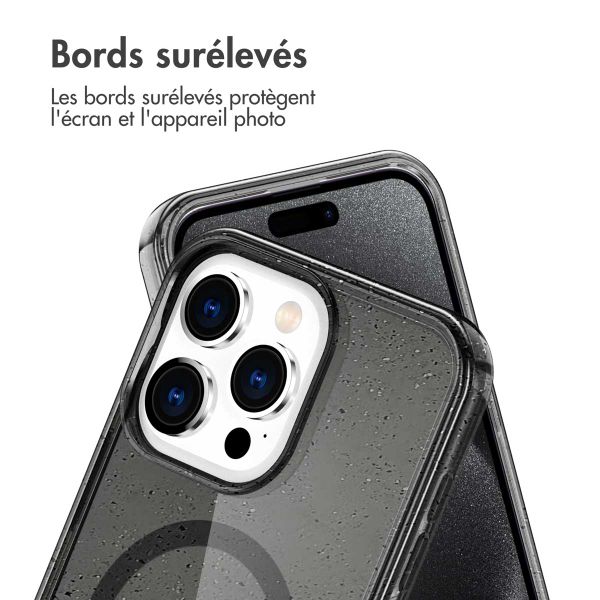 imoshion Coque Pailletée avec MagSafe Apple iPhone 15 Pro Max - Glitter Noir