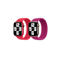 Apple 2 Pack Bracelet Solo tressé Apple Watch | 38/40/41/42 mm - Taille 3 - (PRODUCT)RED/ Magenta
