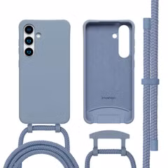 imoshion Coque arrière Color avec cordon amovible et MagSafe Samsung Galaxy S25 / S24 - Ash Blue