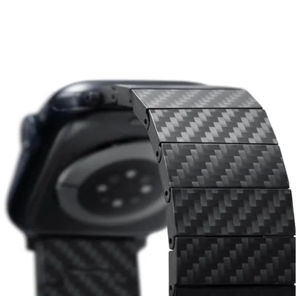 Pitaka Bracelet en fibre de carbone Apple Watch | 44/45/46/49 mm - Modern Carbon Black