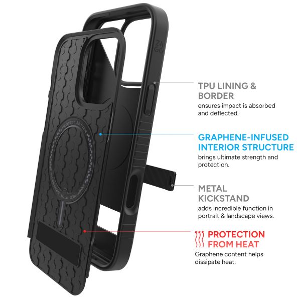 ZAGG Coque Denali Snap KS Apple iPhone 16 Pro Max - Noir