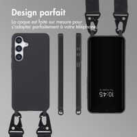 Selencia Coque silicone avec cordon amovible Samsung Galaxy S25 Plus - Noir