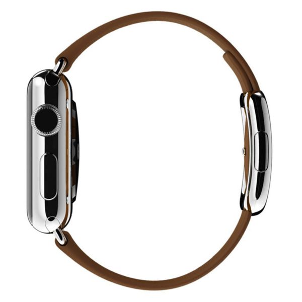 Apple Bracelet Leather Band Modern Buckle Apple Watch | 38/40/41/42 mm - Taille M - Marron