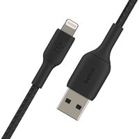 Belkin Câble Lightning vers USB-A tressé BoostCharge Pro - 0,15 mètre - Noir