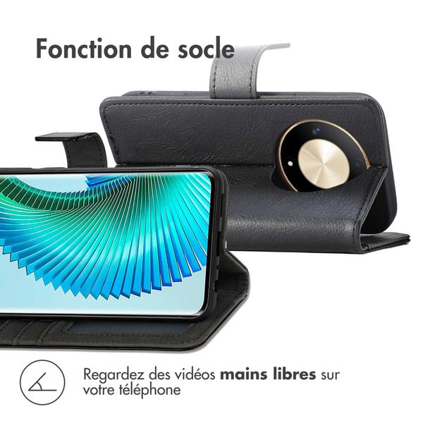 imoshion Étui de télephone portefeuille de luxe Honor Magic 6 Lite - Noir