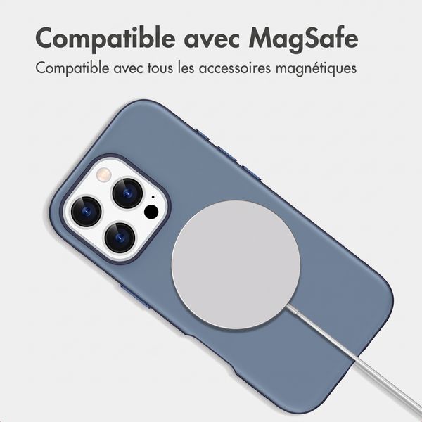imoshion Coque arrière Color avec Thin MagSafe Ring Apple iPhone 16 Pro - Bleu foncé