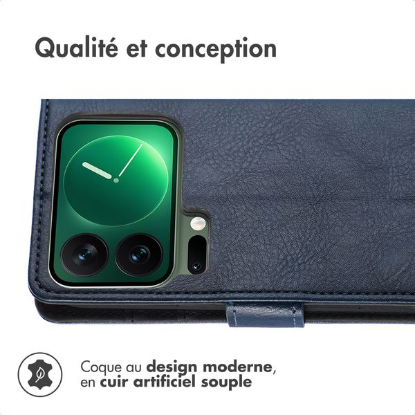imoshion Étui de télephone portefeuille de luxe Xiaomi 17 Pro Max - Bleu foncé