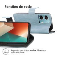 imoshion Étui de télephone portefeuille de luxe Xiaomi Redmi Note 13 (5G) - Bleu clair