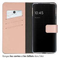 Selencia Étui portefeuille en cuir véritable Google Pixel 7 Pro - Rose