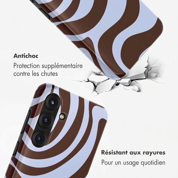 Selencia Coque arrière Vivid avec MagSafe Samsung Galaxy S25 - Dream Swirl Chocolate
