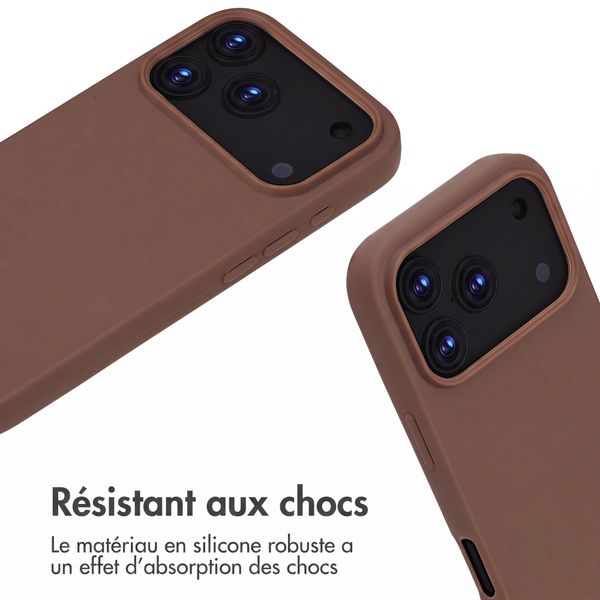 imoshion Coque en silicone avec cordon Apple iPhone 18 Pro Max / 17 Pro Max - Marron