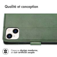 imoshion Étui de télephone portefeuille de luxe Apple iPhone 14 / 13 - Vert