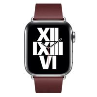 Apple Bracelet Leather Band Modern Buckle Apple Watch | 38/40/41/42 mm - Taille L - Garnet