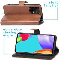 imoshion Étui de télephone portefeuille de luxe Samsung Galaxy A52(s) (5G/4G) - Marron