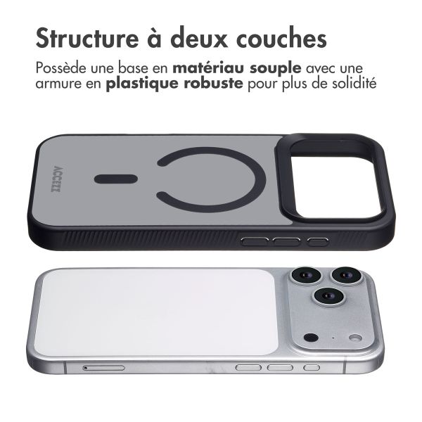 Accezz Coque Givrée Robuste avec MagSafe Apple iPhone 17 Pro Max - Noir