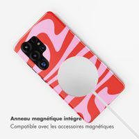 Selencia Coque arrière Vivid avec MagSafe Samsung Galaxy S25 Ultra - Dream Swirl Pink