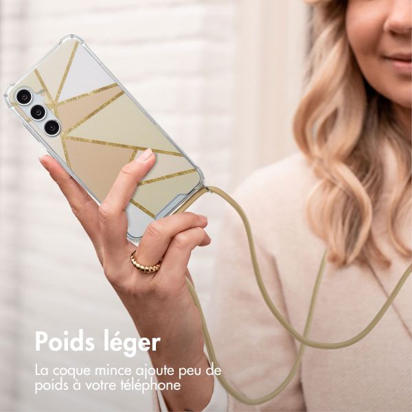 imoshion Coque Design avec cordon Samsung Galaxy A55 - Beige Graphic