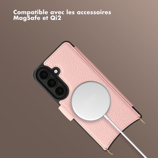 Selencia Étui Riva avec MagSafe et cordon de téléphone Samsung Galaxy S26 - Old Pink